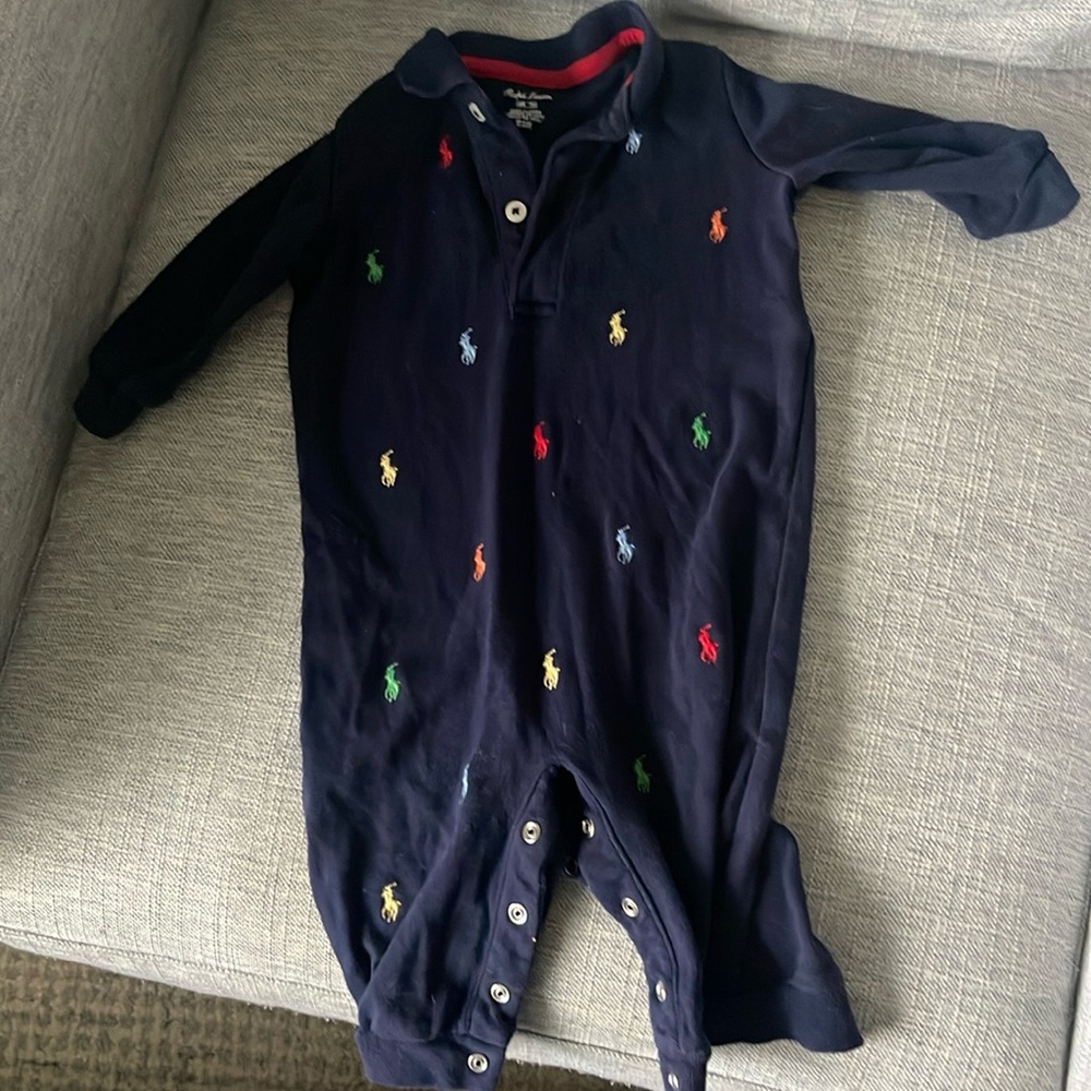 Excellent new condition polo Ralph Lauren polo onesie size 6m